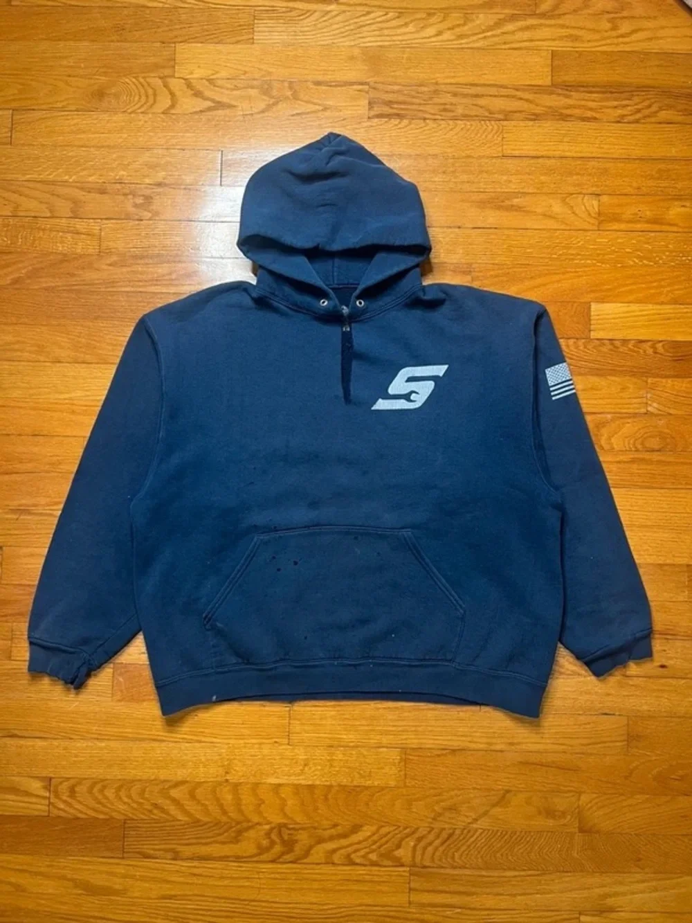 Men's Navy Hoodie with Stylized S Logo